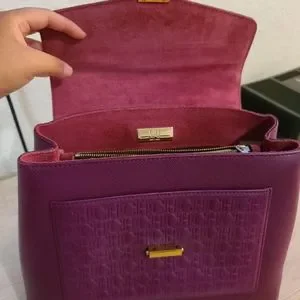 Carolina Herrera Bags Carolina Herera Satchel Plum Bag Color Purple Silver Size Os Elianamaury s Closet
